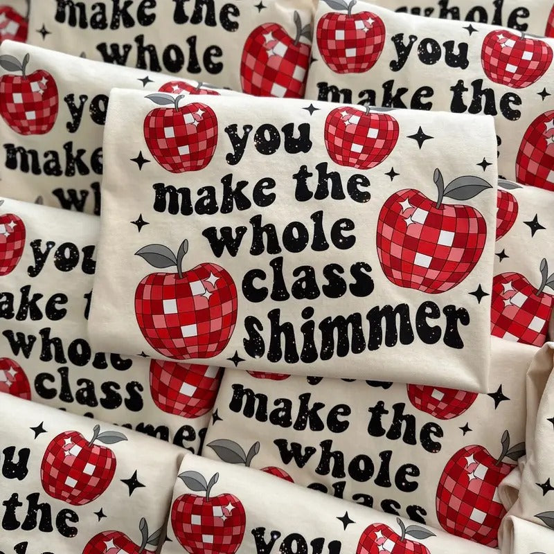 Teacher Shimmer Comfort Colors Tee Hoodie, Sweatshirt | GrindPrints.com