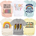 Teacher T-Shirts Dare to be Different Teacher School Tees Teacher Gift Tshirts Ready To Learn Teacher T-Shirts Womens...