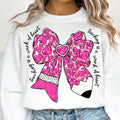Teacher Valentine Coquette Bow Pencil Sweatshirt, Hoodie, T-Shirt, Glitter Valentine Teacher Heart Pencil Shirt,...