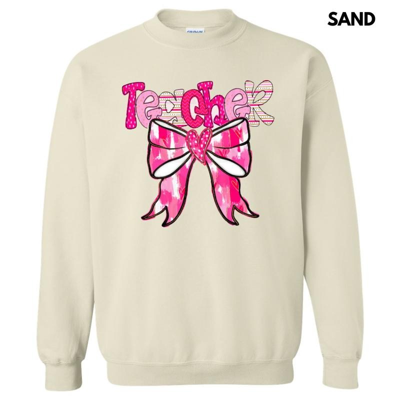 Teacher Valentine Coquette Sweatshirt T-Shirts, Hoodie | GrindPrints.com
