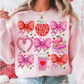 Teacher Valentine Coquette Sweatshirt, Hoodie, T-Shirt, Valentine Teacher Shirt, Retro Teacher Gift, Teacher Valentine Shirt