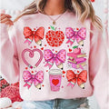 Teacher Valentine Coquette Sweatshirt, T-Shirt, Hoodie, Valentine Teacher Shirt, Retro Teacher Gift, Teacher Valentine...