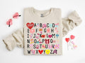 Teacher Valentine Sweatshirt, Valentine's Day Alphabet Shirt, Teacher Valentine's Day, Alphabet T Shirt, Teacher Gift,...