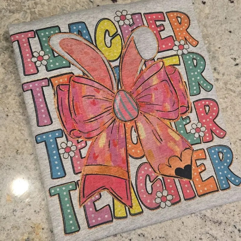 Teacher teacher teacher teacher Easter Graphic Tee or Sweatshirt Hoodie | GrindPrints.com