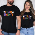 Team Boo Y Shirt Team Ghoul Halloween Baby Announcement Shirt Matching Gender Reveal Party Boy Girl Announcement T-Shirts, Hoodie, Sweatshirt