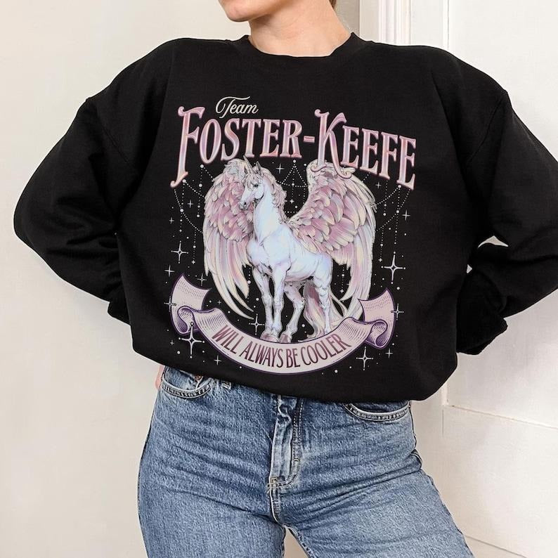 Team Foster-Keefe Sweatshirt Hoodie, Foster-Keefe Team Shirts, Foxfire Academy Shirt, Keeper Of The Lost Cities Tee,...