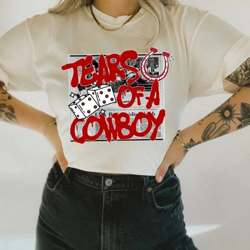 Tears Cowboy Western Outfits Western Tops Rodeo Cowgirl Outfits Country Concert Outfits Shirt T-Shirts, Hoodie, Sweatshirt