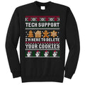 Tech Support I Am Here Delete Your Cookies Funny Ugly Menswear Festive T-Shirts, Hoodie, Sweatshirt