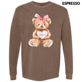 Teddy Bear Love Long Sleeve Comfort Colors T-Shirt 'NLB' Hoodie, Sweatshirt | GrindPrints.com