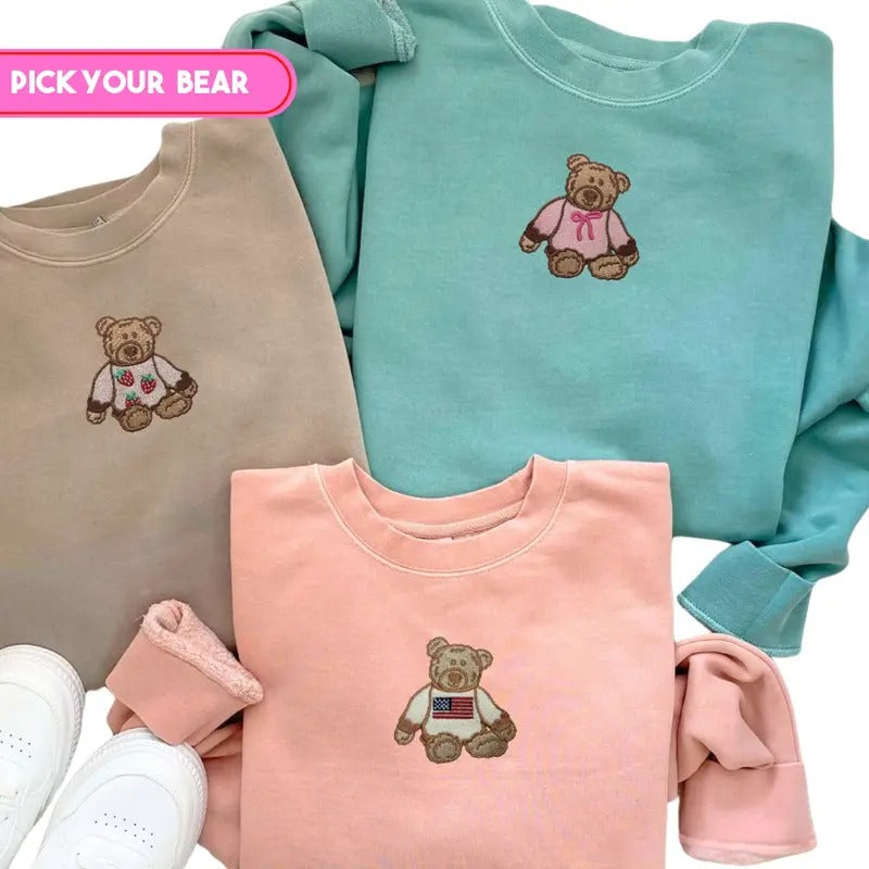'Teddy In A Sweater' Cozy Crew T-Shirts, Hoodie, Sweatshirt | GrindPrints.com