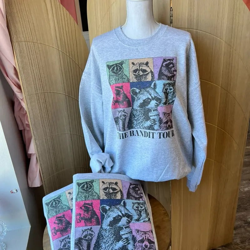 The Bandit Tour Sweatshirt or Tee - Unisex Sweatshirt / Tee - Trash Panda Sweatshirt or Tee Hoodie | GrindPrints.com