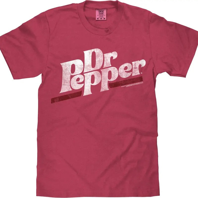Tee Luv x Comfort Colors Distressed Dr Pepper Logo T-Shirt - Brick Red Hoodie, Sweatshirt | GrindPrints.com