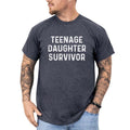 Teenage Daughter Survivor T-shirt, Cool Dad Tee, Sarcastic Daddy Tops, Father Daughter Gifts, Father's Day Gifts for Dad,...