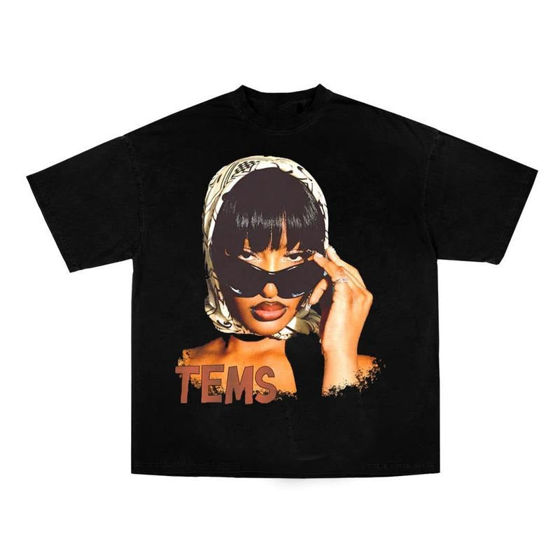 Tems Big Face Tee Hoodie, Sweatshirt | GrindPrints.com