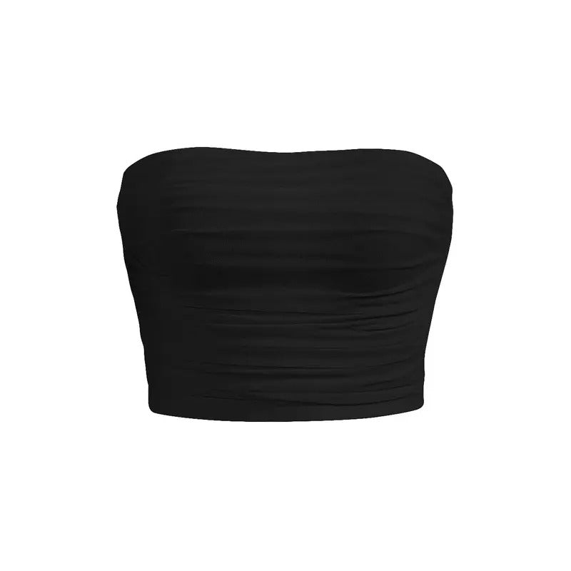 Tendy Y2K Summer Crop Tube Top Sleeveless Strapless Casual Summer Tops T-Shirts, Hoodie, Sweatshirt | GrindPrints.com