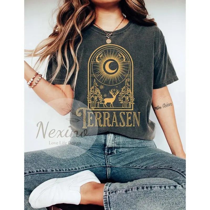 Terrasen Shirt, Throne of Glass Sarah J Maas, Lord of the North, Acotar Sweater, Velaris Pullover, Crescent City SJM...