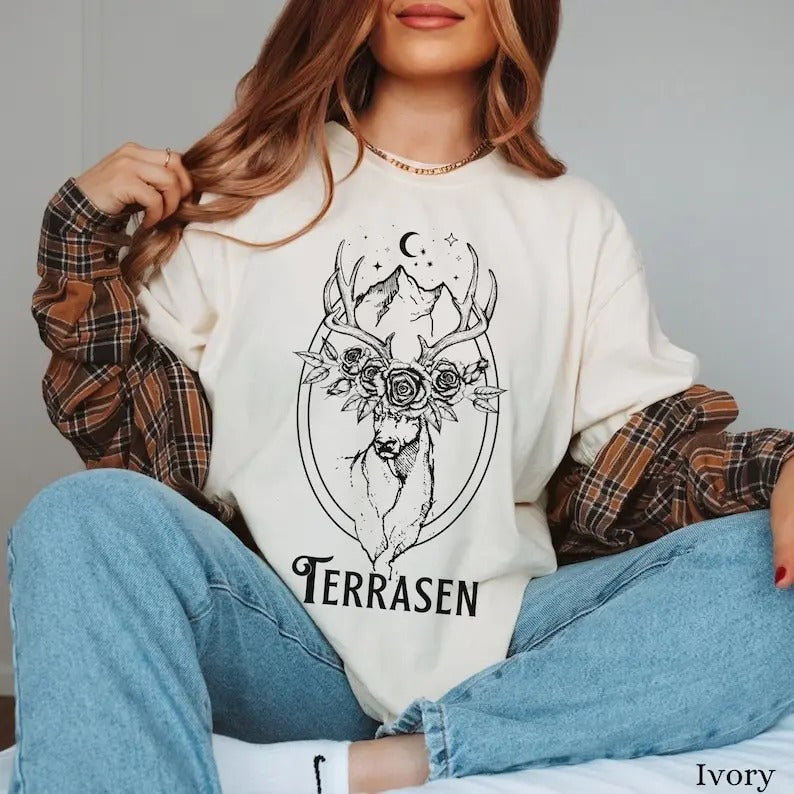 Terrasen T-shirt, Throne of Glass Shirt, Throne of Glass Merch, Throne of Glass T-Shirt, TOG Shirt, SJM, Aelin, Rowan, To...