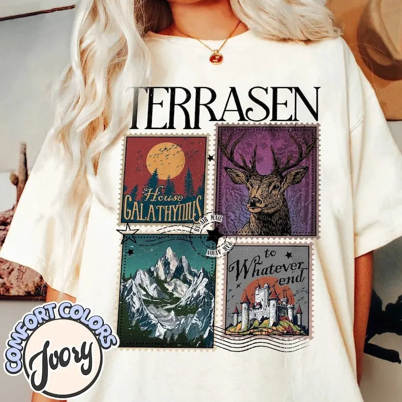 Terrasen To Whatever End Fireheart T-Shirt, Throne Of Glass Aelin Galathynius Shirt,rowan Whitethorn Thirteen Manon...