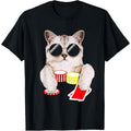 Texas Holdem Poker Cat T-Shirt made in usa Hoodie, Sweatshirt | GrindPrints.com
