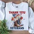 Thank You Veteran Sweatshirt, Veteran Day Sweater, USA Flag Shirt, Proud Veteran Shirt, Military Sweatshirt, Patriot...