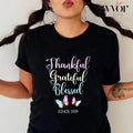 Thankful Grateful Blessed Since 1939 T-Shirt Casual Style Crew Neck Short Sleeve T-Shirt Tops Trendy for Unisex, Perfect...