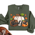 Thankful Shirt, Leopard Pumpkin Shirt, Pumpkin Sweatshirt, Thanksgiving Shirt, Thanksgiving Sweatshirt, Thanksgiving...