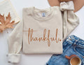 Thankful Sweatshirt, Thanksgiving Sweatshirt, Women's Fall Sweatshirt, Thankful Crewneck, Thanksgiving Gift, Cozy Fall...