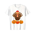Thanksgiving Printing, Men's Cotton Turkey Pattern T-shirt, Casual Short Sleeve round Neck Game T-shirt, Men's Outdoor...