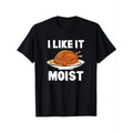Thanksgiving Turkey Graphic T-Shirt, 100% Cotton, Casual Crew Neck, Short Sleeve, Slight Stretch, Knit Fabric, Regular...