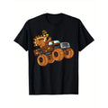 Thanksgiving Turkey Riding Monster Truck men T-Shirt made in usa Hoodie, Sweatshirt | GrindPrints.com