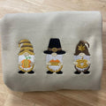Thanksgiving gnomes Embroidered sweatshirt T-Shirts, Hoodie | GrindPrints.com