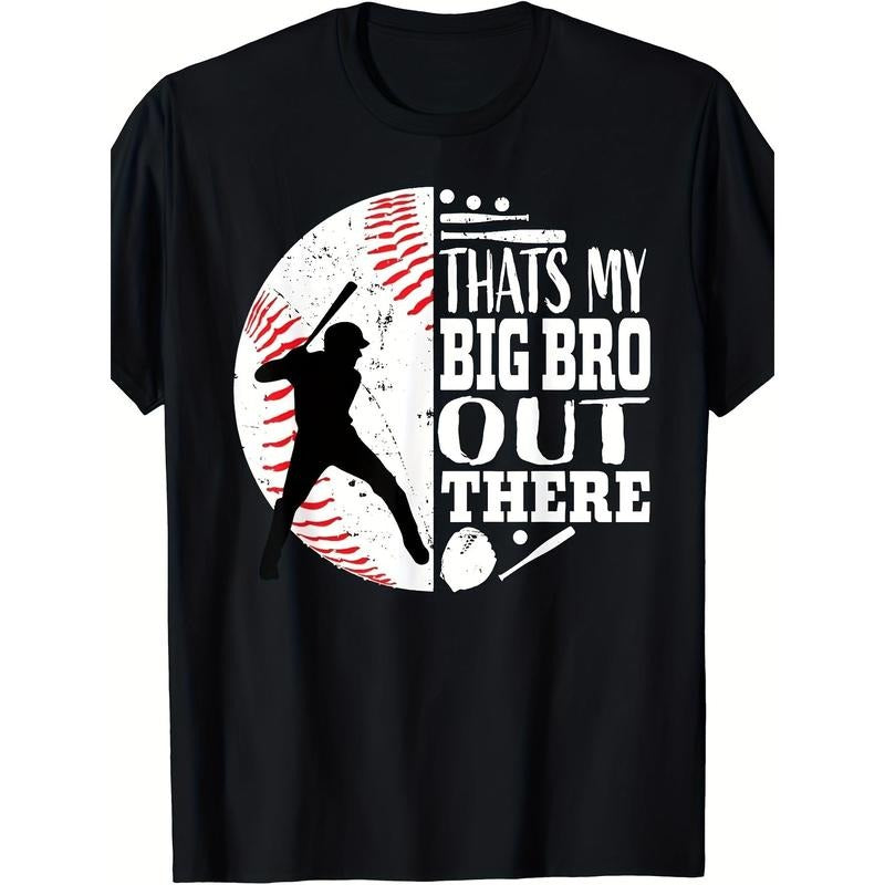 That's My Brother Out There Baseball Big Broling Sibling Graphic T-Shirt Made in USA Hoodie, Sweatshirt | GrindPrints.com