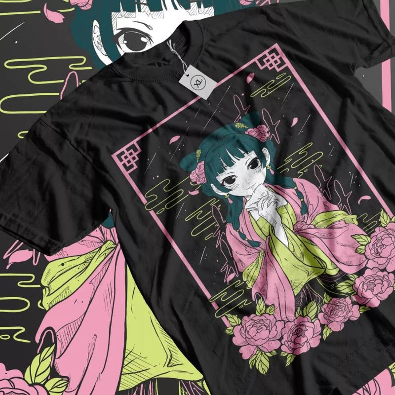 The Apothecary Diaries Anime T-shirt & Sweatshirt, Maomao Cute Girl Waifu Graphic Tee, Vintage Oversized Unisex...