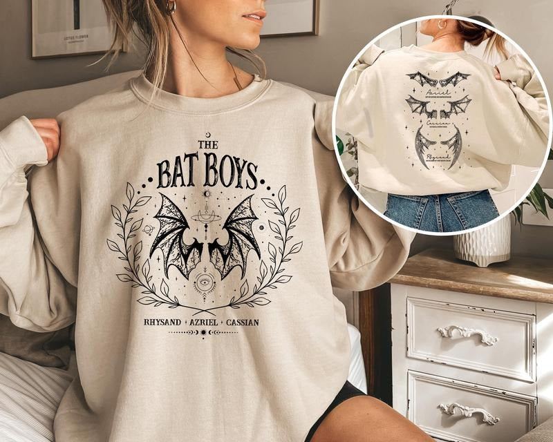 The Bat Boys Shirt, Vintage Acotar Bookish Sweatshirt, The Night Court Illyrians, A Court of Thorn and Roses Rhysand...