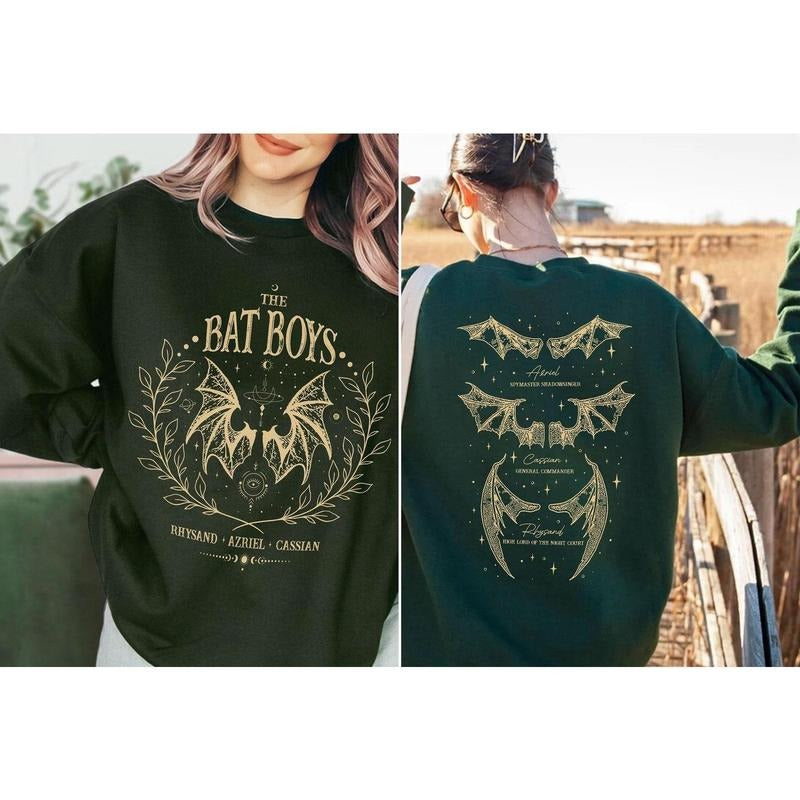 Bat Acotar Bookish Shirt Night Court Illyrians Court Thorns Roses Rhysand Cassian Azriel T-Shirts, Hoodie, Sweatshirt