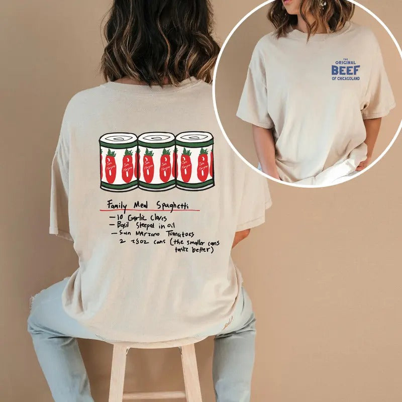 Bear TV Original Beef Chicagoland Shirt Family Meal Spaghetti Jeremy Allen Fans T-Shirts, Hoodie, Sweatshirt