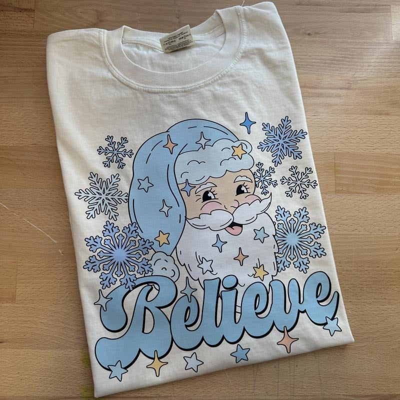 The Blue Believe Comfort Colors T-Shirt Hoodie, Sweatshirt | GrindPrints.com