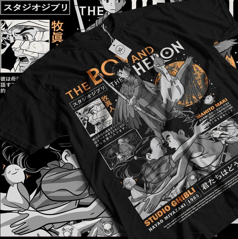 The Boy and the Heron T-Shirt S-4XL Girl Anime Manga Anime art Gift Shirt Tshirt S-4XL Hoodie, Sweatshirt | GrindPrints.com