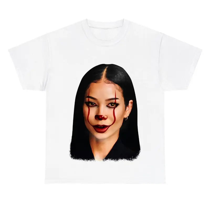 The Clown Jhenee IT Halloween Graphic Tee Classic Cotton Hoodie, Sweatshirt | GrindPrints.com