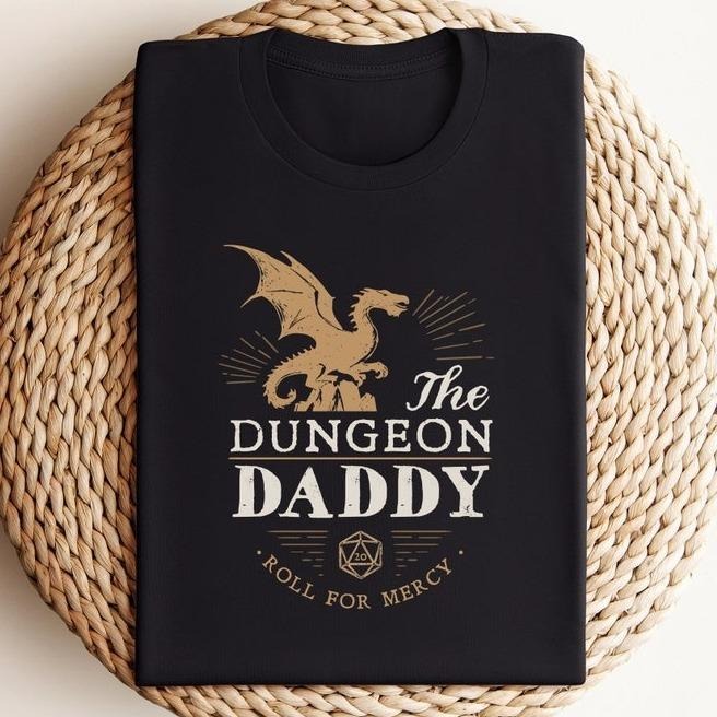 Dungeon Dad Shirt Dungeon Dad Shirt D&D Fun TTRPG D&D Him Retro Sunset Color Variant Dungeons Dragons Him T-Shirts, Hoodie, Sweatshirt