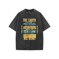 The Earth Is Full Of His Glory Washed T-Shirt Pure Cotton Fabric Casual Streetstyle Crew Neck Short Sleeve Soft-Washed...
