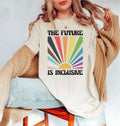 The Future Is Inclusive Tshirt, Rainbow Pride Tee, Trans Rights Top, Lgbtq Gift, Progress Pride Shirt, Social Justice...