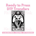 The Gamer Tarot Card Distressed DTF Transfers Ready to Press Direct to Film - Trendy Vintage Transfers for Gamers 9.5"w x...