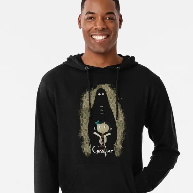 The Ghost Coraline Classic T-Shirt, Coraline Movie Sweatshirt, Halloween Sweatshirt, Horror Movie Coraline Fan...