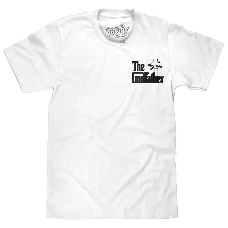 The Godfather Front and Back Print T-Shirt - White Hoodie, Sweatshirt | GrindPrints.com