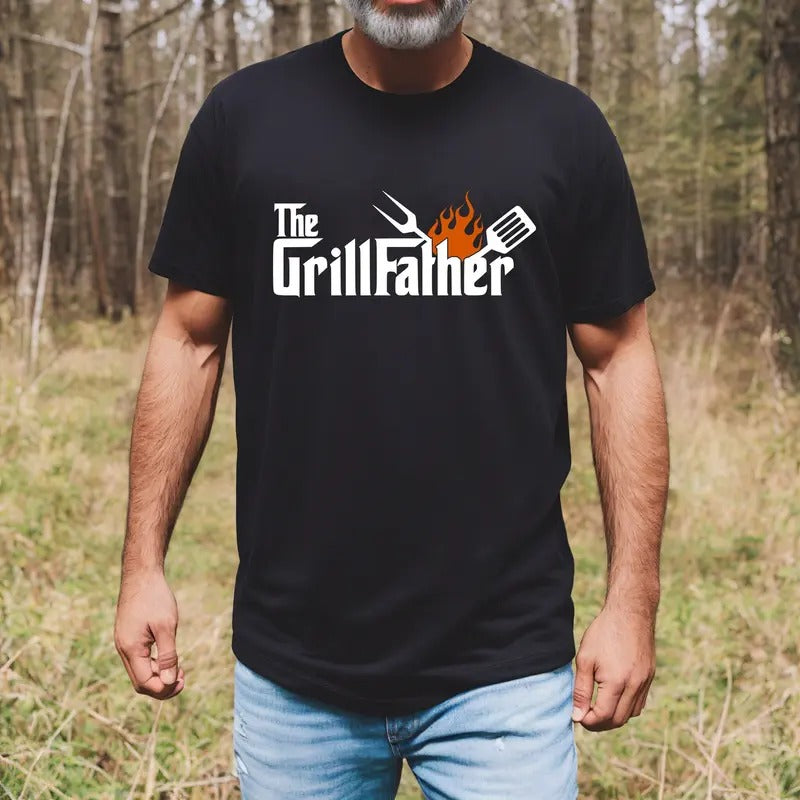 The Grillfather Shirt, BBQ Lover Shirt, Meat Lover Shirt, Dad Shirt, Gifts For Dad, Gifts For Him, Tailgating Shirt, BBQ...