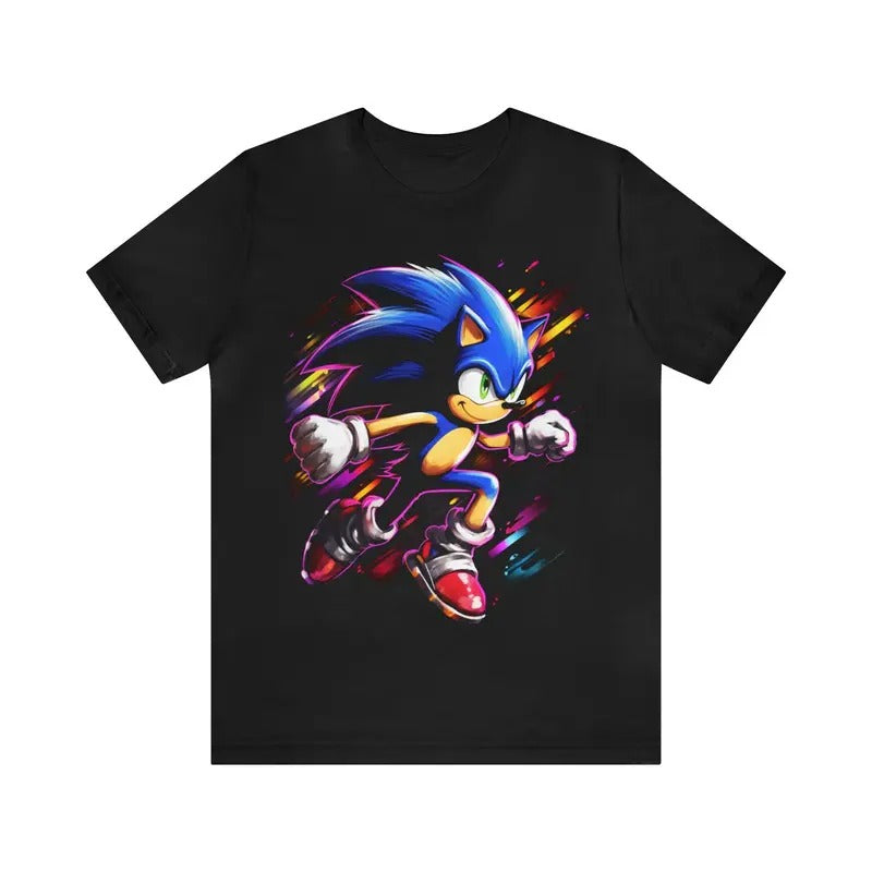 The Hedgehog Video Gaming Cool Retro Tee Shirt Graphic Tee Tops Underwear Crewneck Menswear T Shirt Hoodie, Sweatshirt