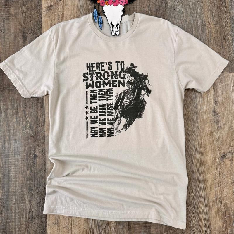 The Here's To Strong Women T-shirt, Cowboy crewneck Sweatshirt, western clothing stuff, western outfits women tops,...