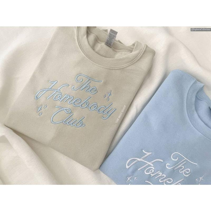 Homebody Club Embroidered Shirt Embroidery Soft Introvert Him Her Global Trending Outfits T-Shirts, Hoodie, Sweatshirt
