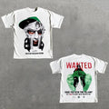 The Illest Villain Wanted Graphic Casual Street Basketball T-Shirt, Y2k Shirt, Hip Hop, Unisex T-Shirt, Gift For Men...